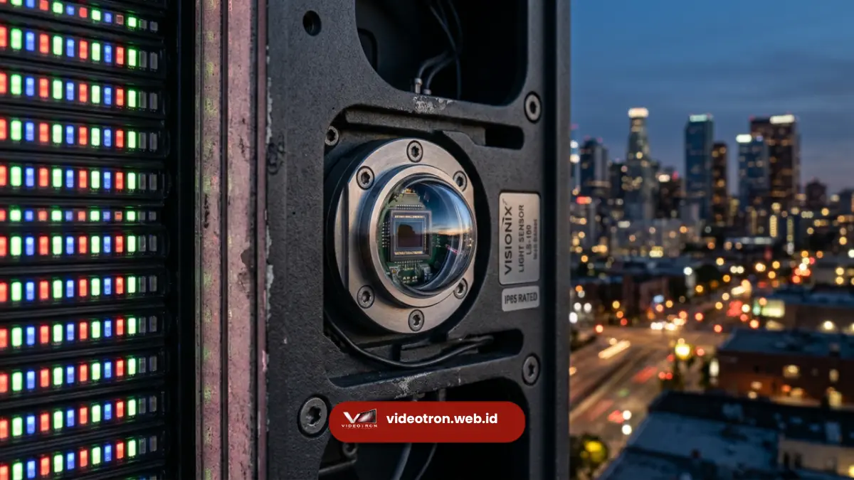 Panel LED Videotron Sensor Cahaya Outdoor