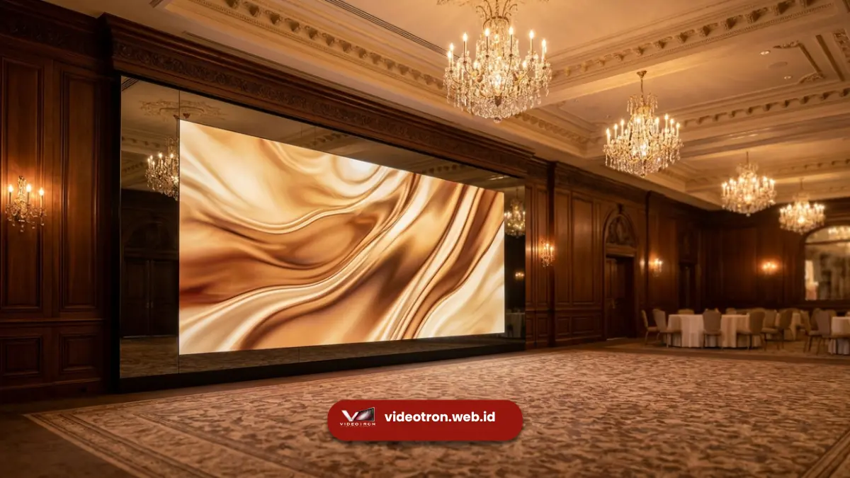 Videotron Indoor Ballroom dengan Pixel Pitch Rapat